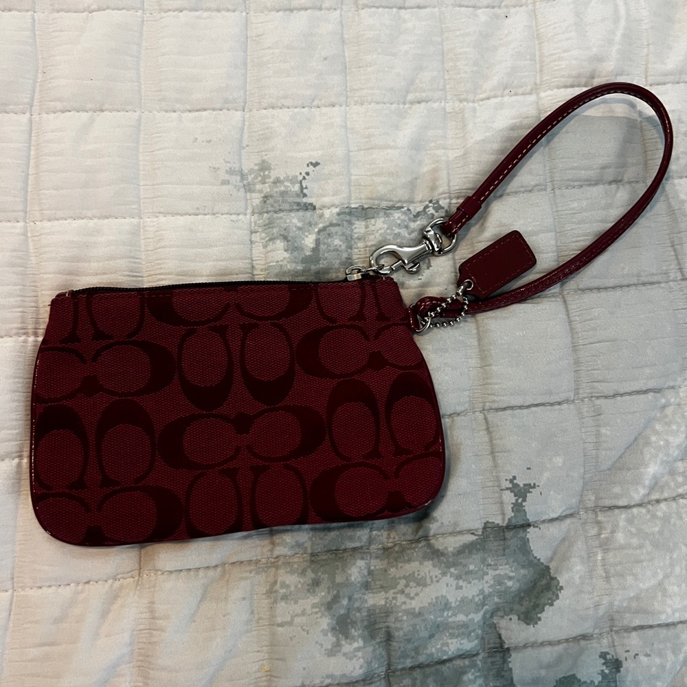 Red Coach Wristlet
